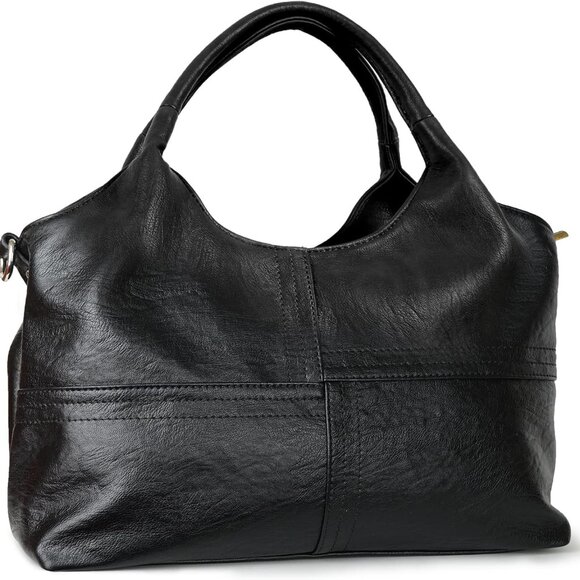 Vegan Leather Purses for Women with Detachable Satchel Strap, Ladies Handbags, T